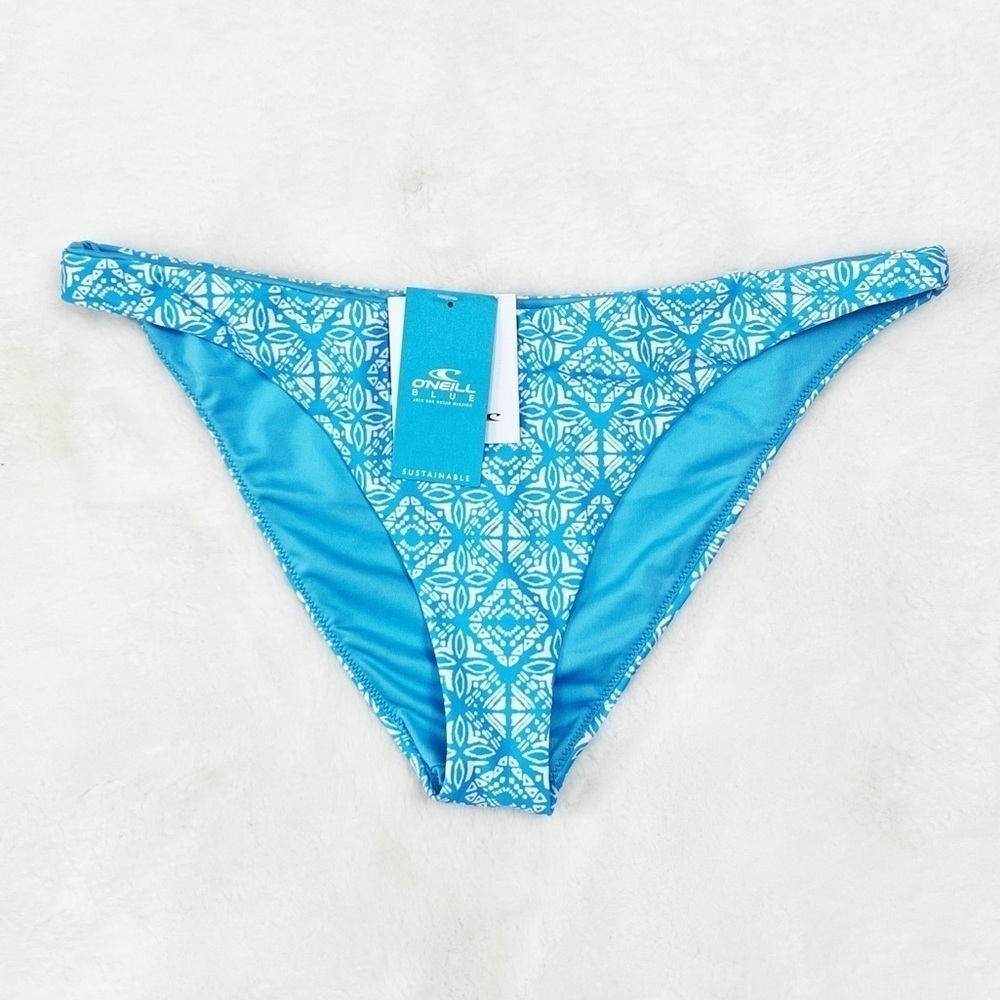 Nwt O’neill Sydney Tile Rockley Bikini Bottoms Blue White — image 4 of 6